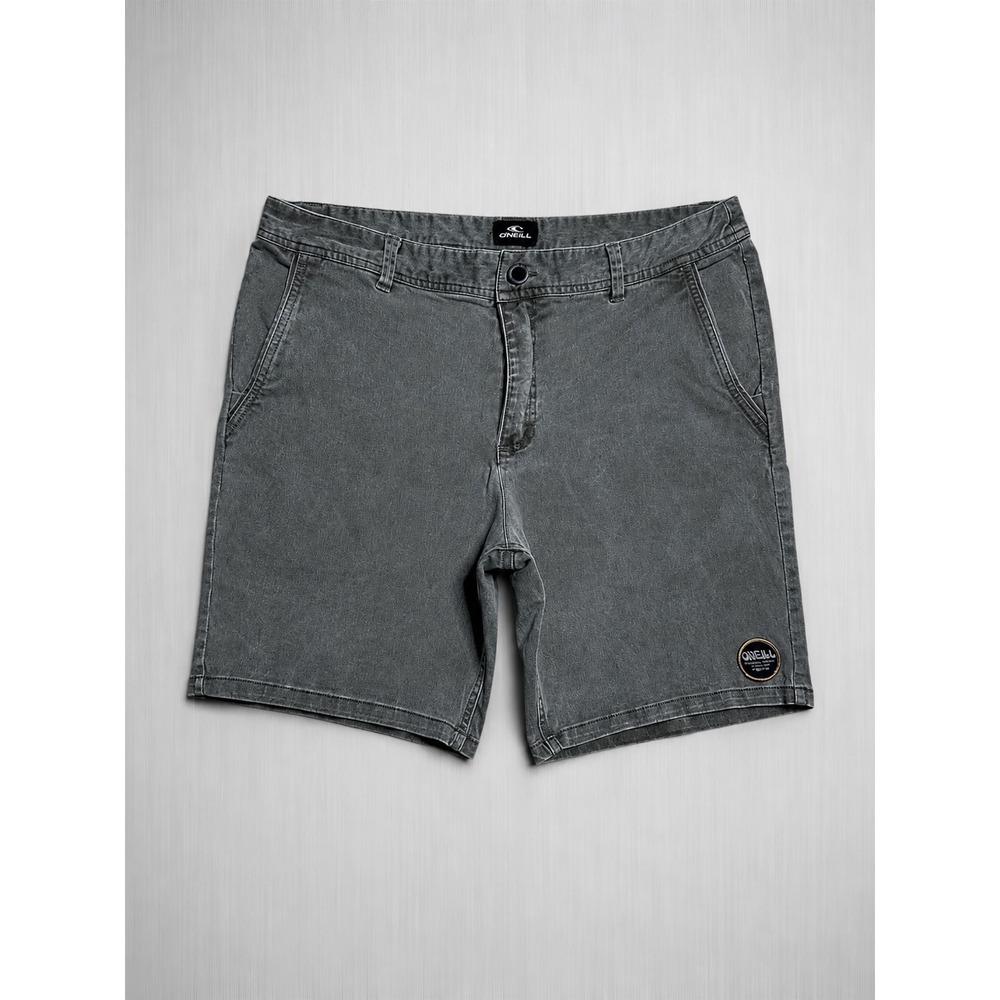 O'Neill Men's Chino Shorts Gray Size 36 Standard Fit Casual Surf Skate Logo